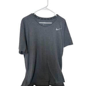Nike Dri-FIT Gray Athletic Training T-Shirt Mens‎ Workout Gym Activewear